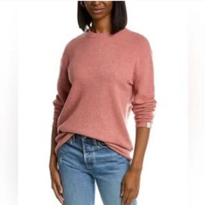 Rag & Bone Alpaca Wool Elsa Crew Sweater Mauve Small Relaxed Cozy Chic Neutral